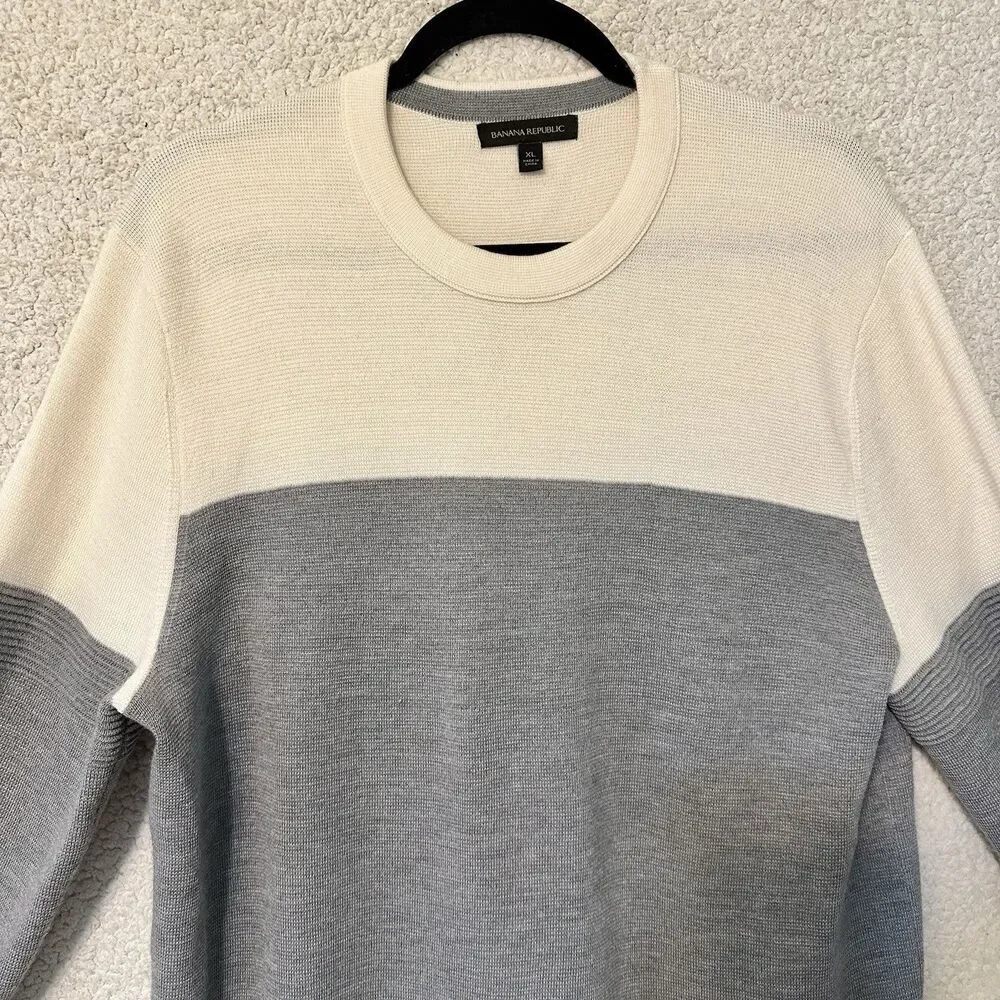 Banana republic‎ Wool Blend colorblock sweater size XL capsule